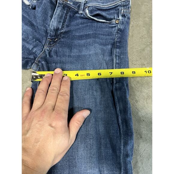 Mother Jeans Womens 28 Long Blue Flare Cruiser Dark Wash Partners Under Cover - Picture 14 of 16